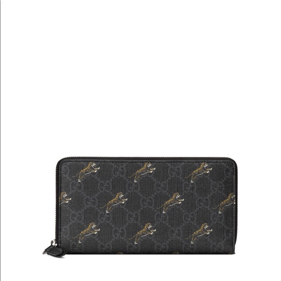 Gucci zip around wallet with tiger print - Picture 3 of 6